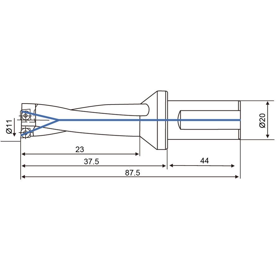 Фото 2: 11.0мм KSD110-2D-S20-SP04(H13) cверло корпусное (z)