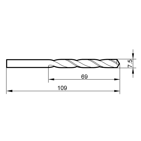 Фото 2: 5522 7.500 сверло твердосплавное