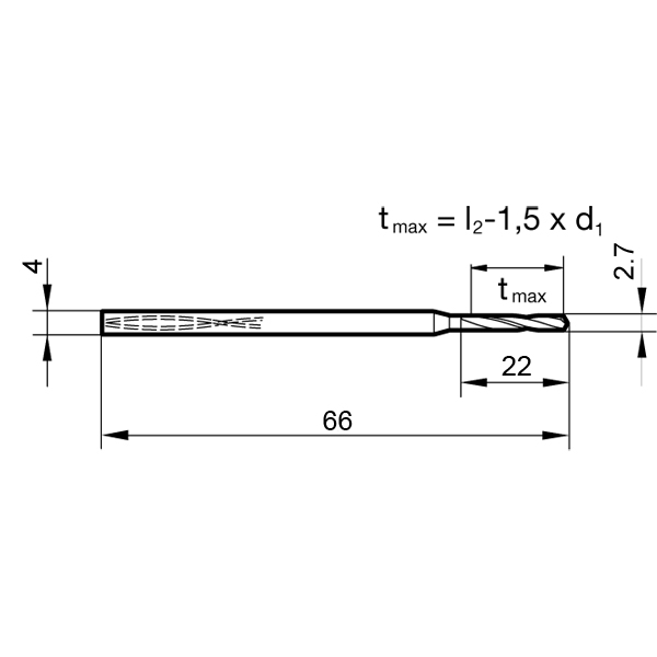 Фото 2: 6405 2.700 сверло твердосплавное