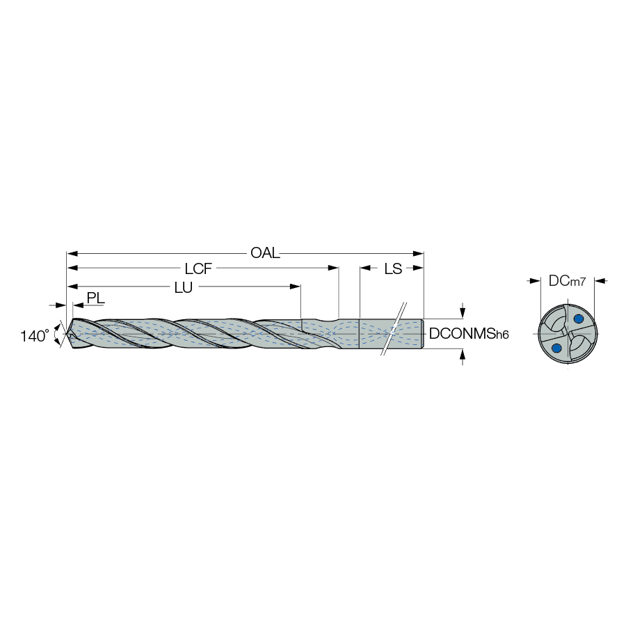 scd 070-064-080 acp8 схема твердосплавного сверла