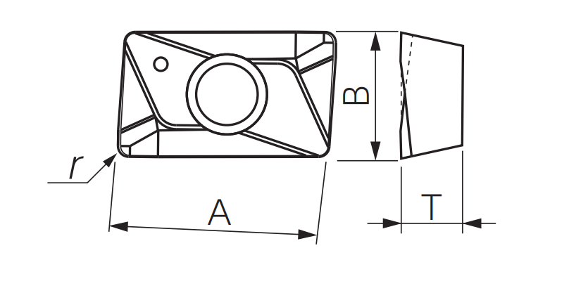 Фото 2: ZCMT 100308R  JC5040 пластина для фрез