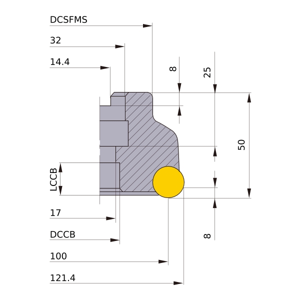 Фото 2: SG20-100A05R фреза торцевая насадная
