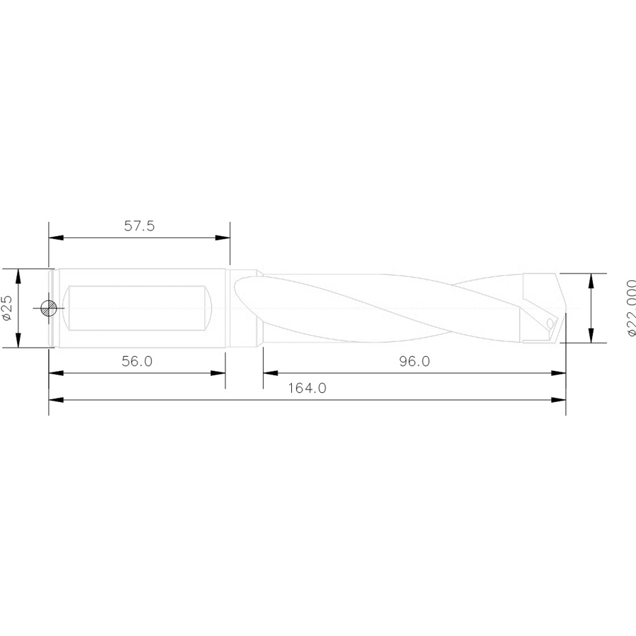 Фото 2: R411.5-22034D22.00 P20 сверло ц/х