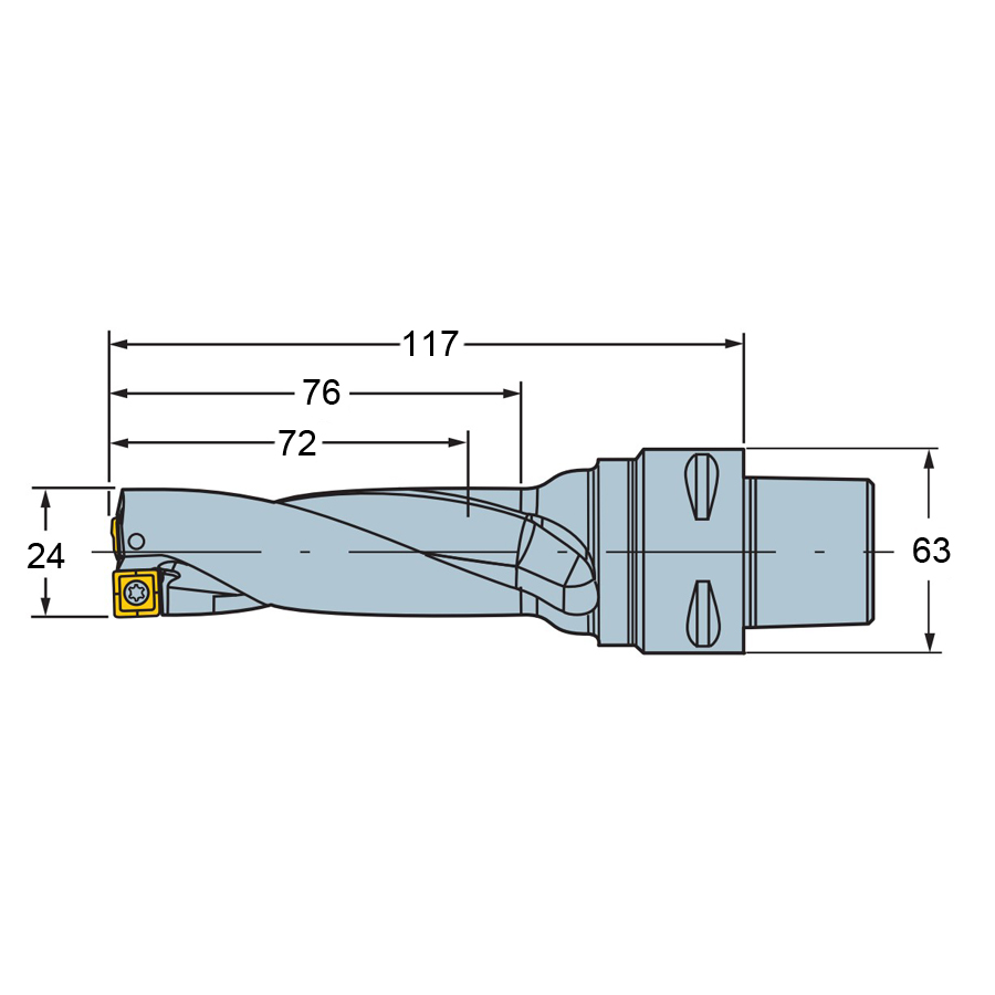 880-d2400c6-03 схема сверла со сменными пластинами с размерами
