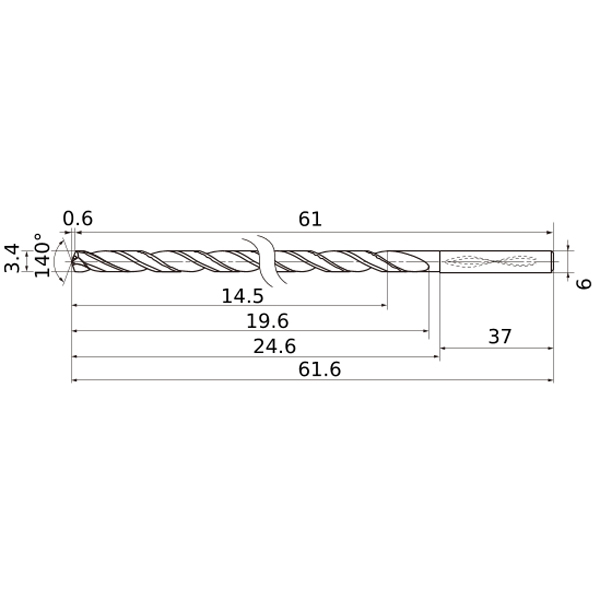 Фото 2: MPS0340S-DIN-C VP15TF сверло твердосплавное под СОЖ 