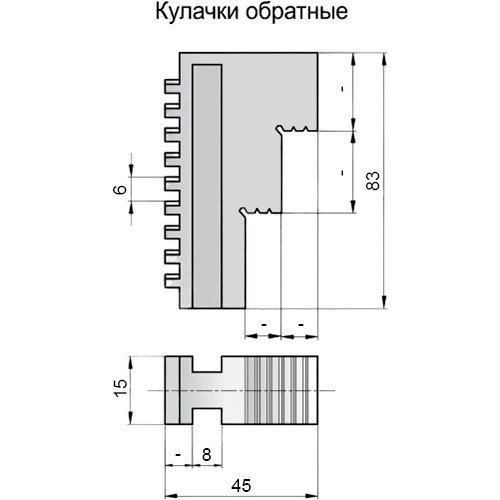 Фото 2: 100x6x15x8 комплект обратных кулачков 3 шт (Т) Qtool