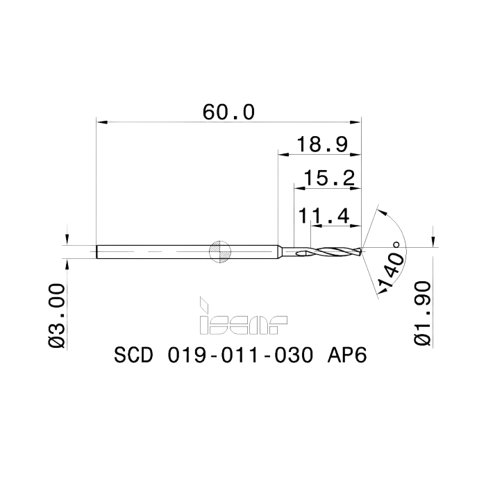 Фото 2: SCD 019-011-030 AP6 сверло твердосплавное