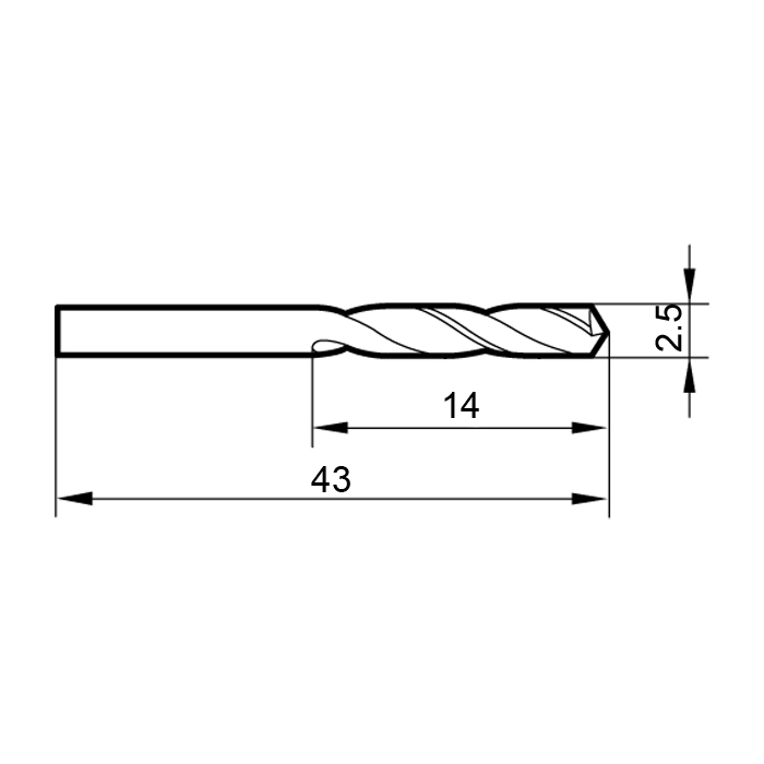 Фото 2: 2463 2.500 сверло твердосплавное