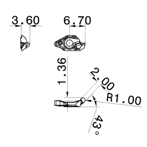 Фото 2: MIUR 8 2.00-1.00 IC908 отрезная и канавочная пластина