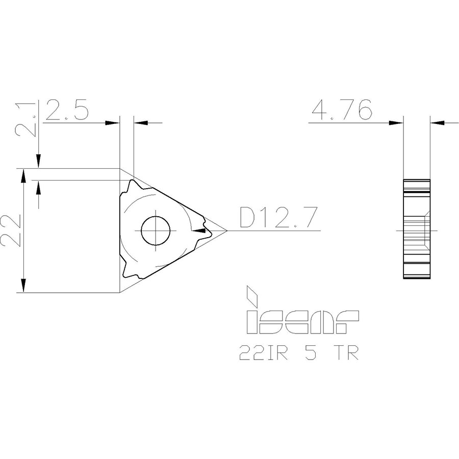 Фото 2: 22IR 5 TR IC908 пластина резьбовая
