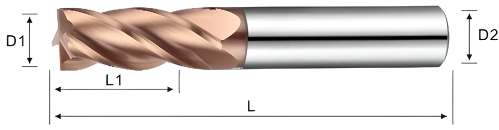 Фото 2: 5х6х20х75 ц/х 2F nACo фреза концевая DESKAR