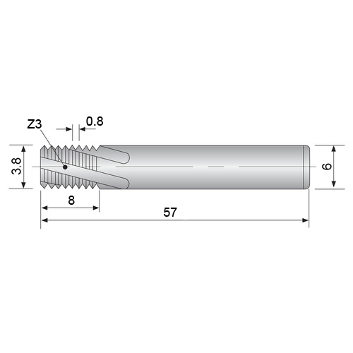 Фото 2: AFT52531-ISO-M5x0.8 резьбофреза