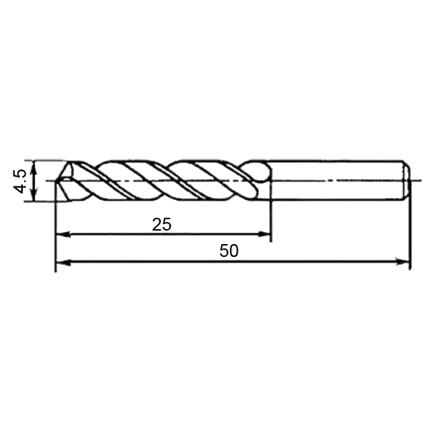 Фото 2: 4.5х25х50мм cверло цельное твердосплавное (pz)