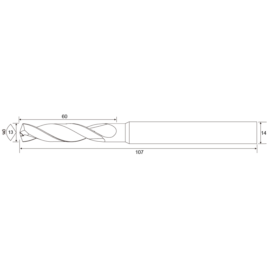 DR3D-130 13х60х14x107 TiSiN сверло твердосплавное Geefun - фотография 2 Фото 2: DR3D-130 13х60х14x107 TiSiN сверло твердосплавное Geefun