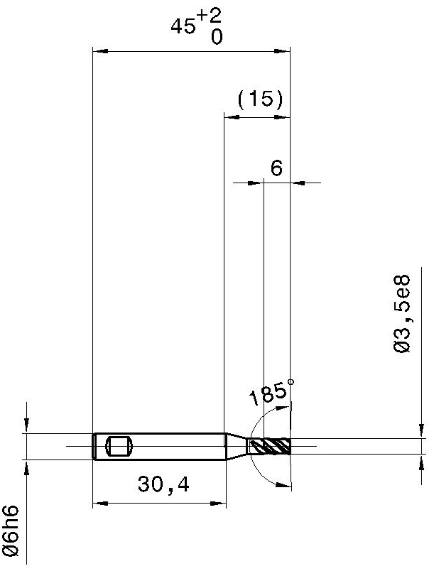 Фото 2: 5574 3.500 фреза концевая
