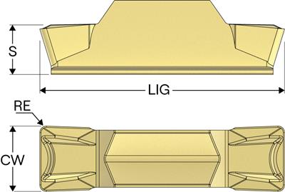 Фото 2: LCMF 160302 0300 FT CP200 отрезная, канавочная пластина