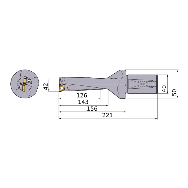 tafm4200f40 схема сверла со сменными пластинами с размерами
