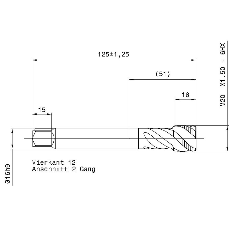 394 20.007 m20х1,5 схема с размерами метчик машинный m