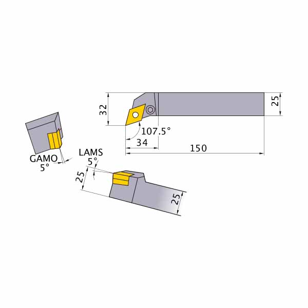 Фото 2: PDHNL2525M15 державка для наружного точения