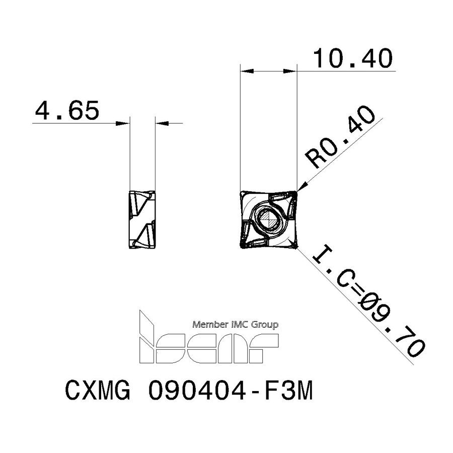 Фото 2: CXMG 090404 F3M IC807 пластина для точения