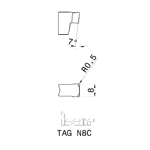 Фото 2: TAG N8C IC830 отрезная, канавочная пластина