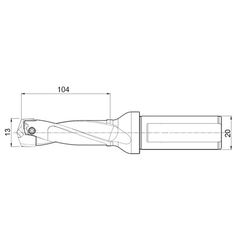 Фото 2: JCD C20-130-8D корпусное сверло под головку Weila (DESKAR)