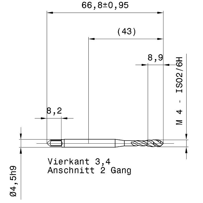5553 4.000 m4 схема метчика машинного m с размерами