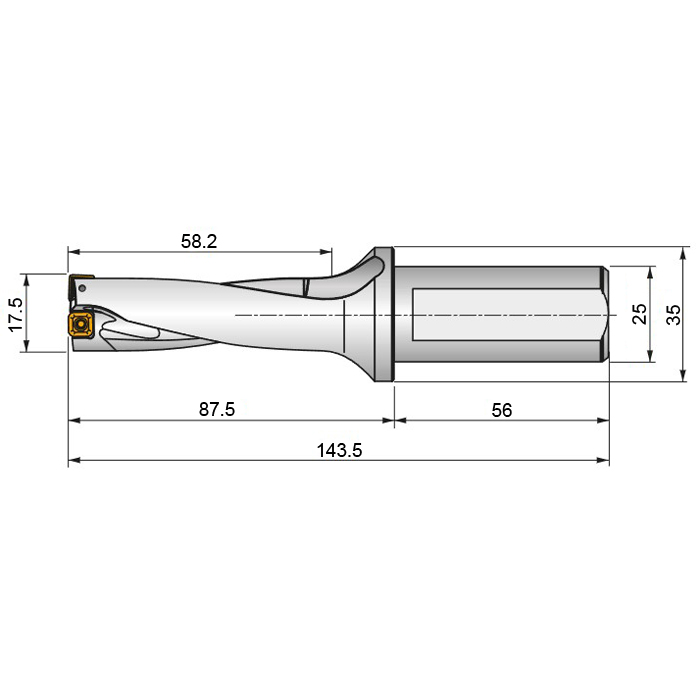 803d-17.5-52.5-s25 схема сверла со сменными пластинами с размерами