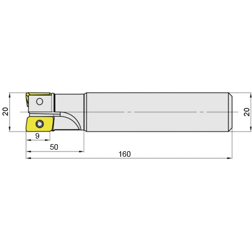 Фото 2: BAP 300R C20-20-160-2T корпусная фреза QTOOL под APMT1135PDER