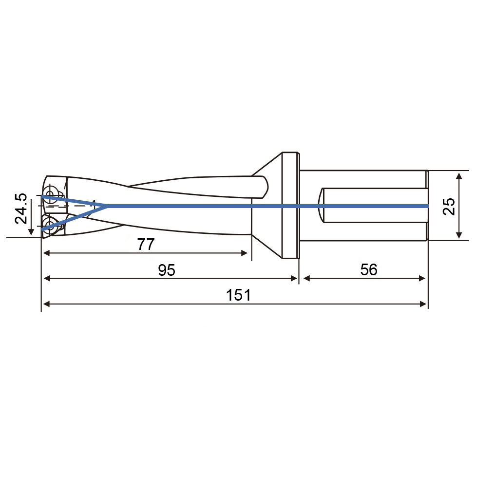 Фото 2: 24.5мм KCD245-3D-S25-WC04(H13) cверло корпусное (z)