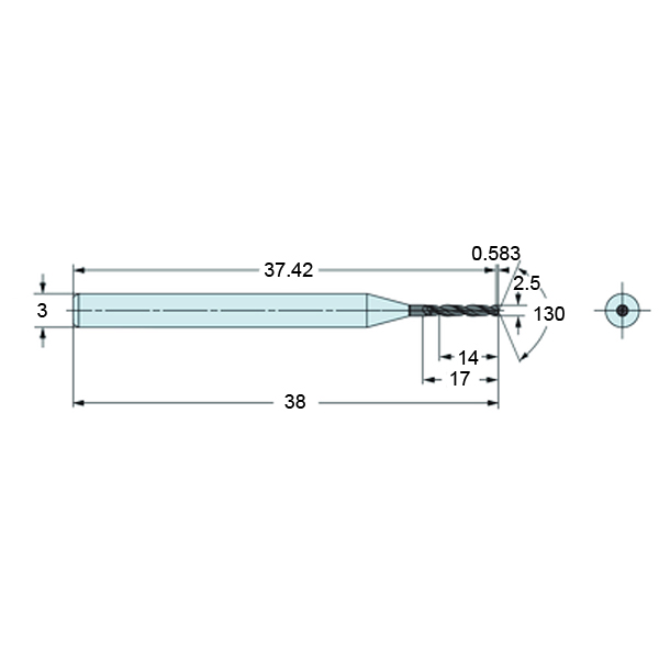 Фото 2: 462.1-2500-140A0-XM X2BM сверло твердосплавное