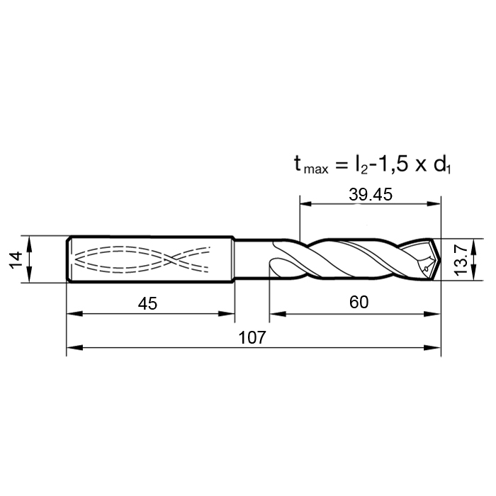 Фото 2: 5510 13.700 сверло твердосплавное
