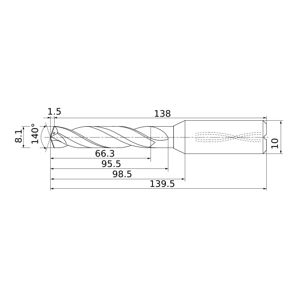 mps0810-l8c vp15tf схема твердосплавного сверла с размерами