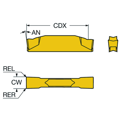 Фото 2: N123H2 0400 0002 CM 2135 пластина отрезная, канавочная