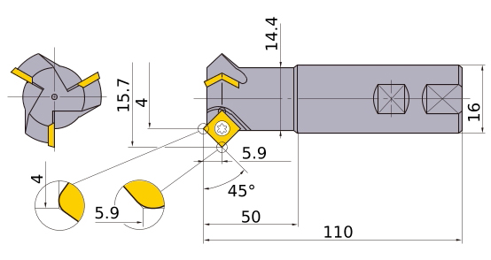 Фото 2: CFSPR041S16L фреза фасочная