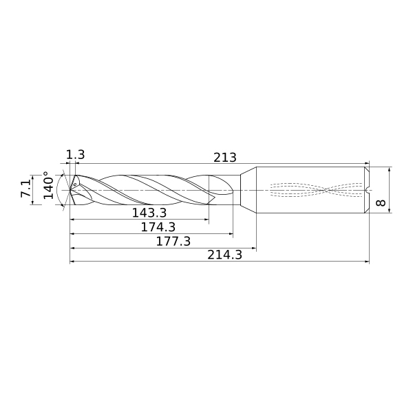 mps0710-l20c vp15tf схема твердосплавного сверла с размерами