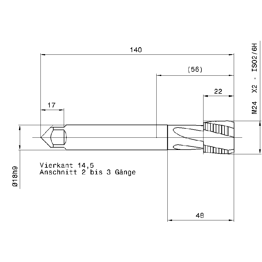 Фото 2: Метчик машинный M24x2 833 24.008