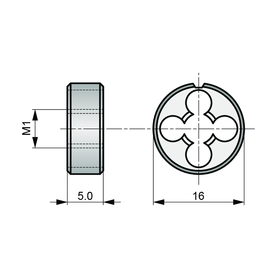схема плашки метрической 140300 m1