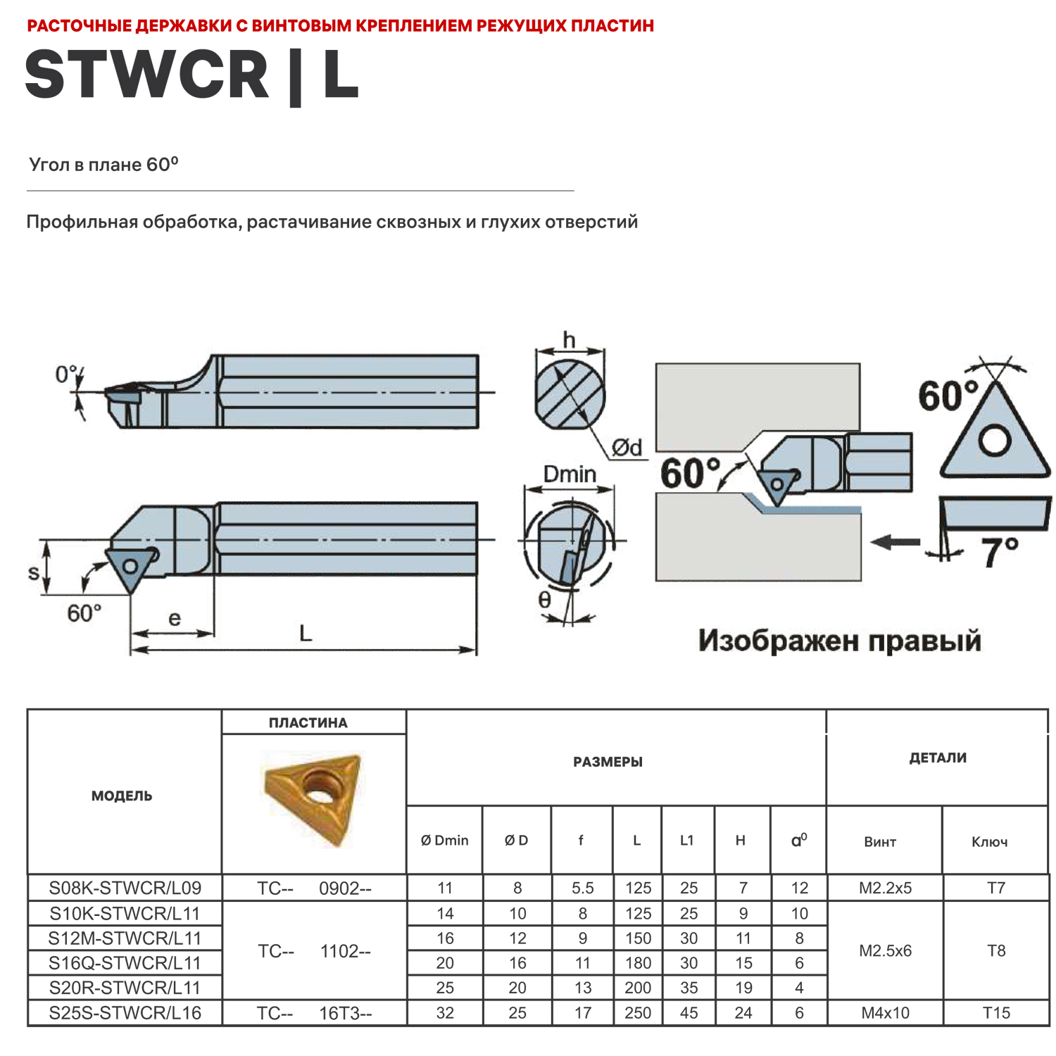 Фото 2: S16Q-STWCL16 державка для внутреннего точения DESKAR