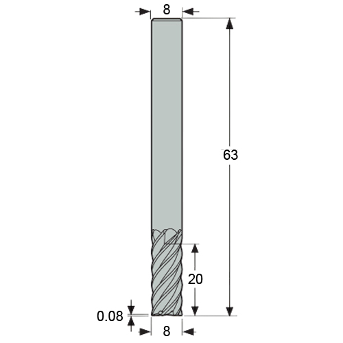 Фото 2: JS520080D2C.0Z5-SIRA фреза