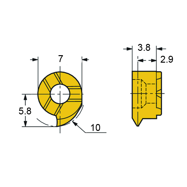 Фото 2: MB-07TH180NT-10R 1025 головка сменная для корпусного сверла