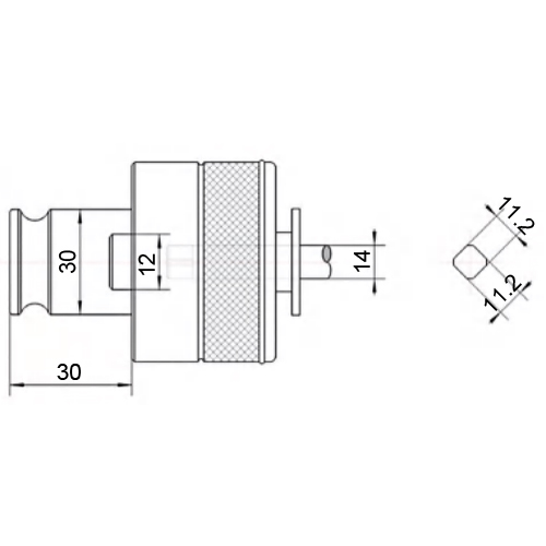 Фото 2: GT24 14х11,2 M20 ISO цанга быстросменная резьбонарезная с обгонной муфтой OLICNC
