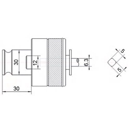 Фото 2: GT24 6,3х5 M8 ISO цанга быстросменная резьбонарезная с обгонной муфтой OLICNC
