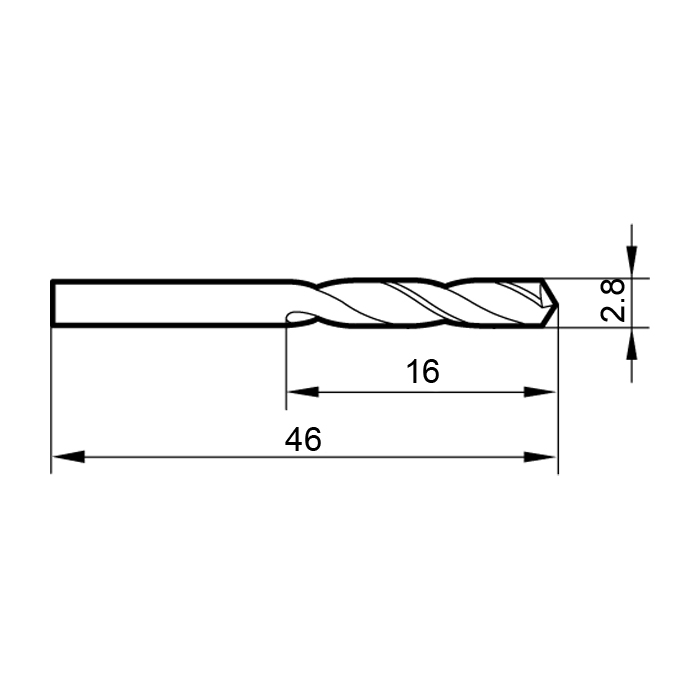 Фото 2: 2463 2.800 сверло твердосплавное