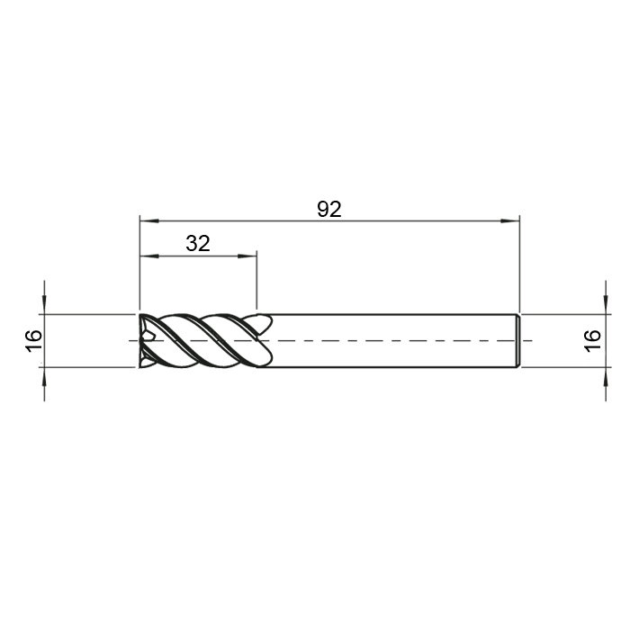 Фото 2: 9224 nano TEC2 фреза концевая