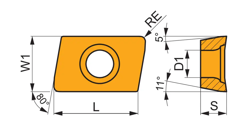 Фото 2: XPHT 160408F FA  NF7 пластина для фрез
