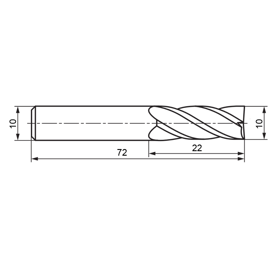 Фото 2: G7F10072-4C10 фреза концевая