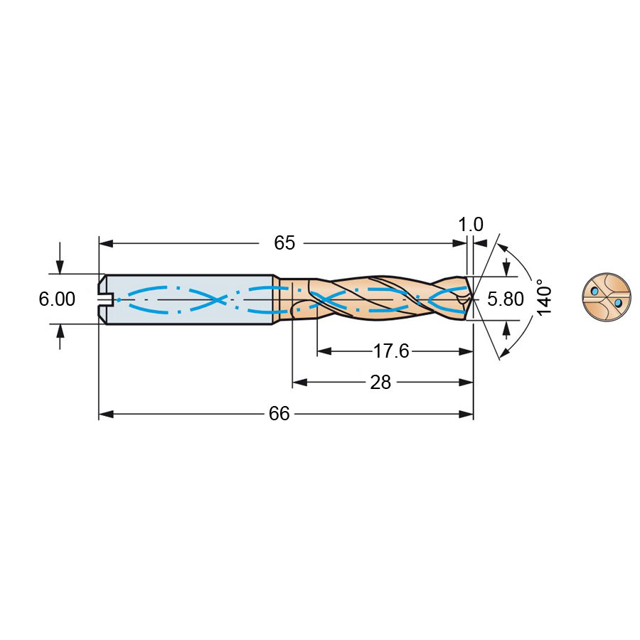 r840-0580-30-a1a 1220 схема твердосплавного сверла с размерами