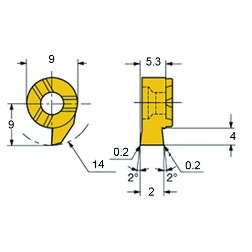 Фото 2: MB-09G200-02-14L 1025 головка сменная для корпусного сверла