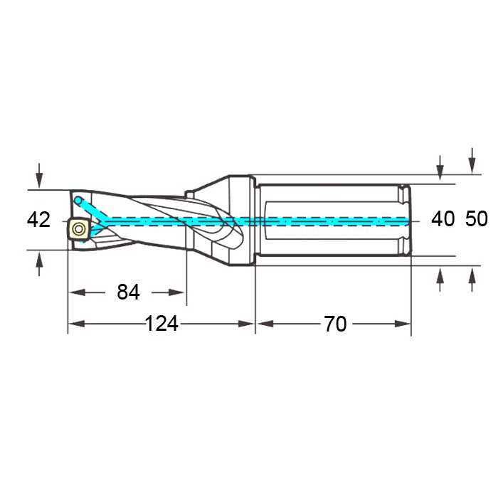 Фото 2: B4212.F40.42.Z1.084R-6 корпусное сверло под пластину 